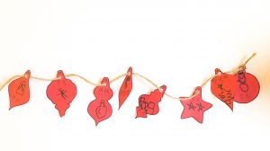 Chinese Christmas vocab ornaments 聖誕單字吊飾