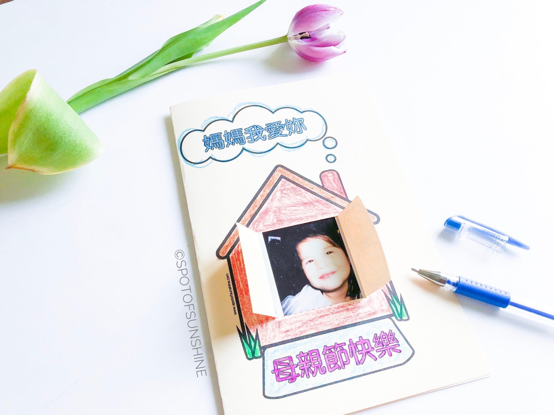 Taiwan Chinese Mother's Day Cards Birthday Card 來自台灣的